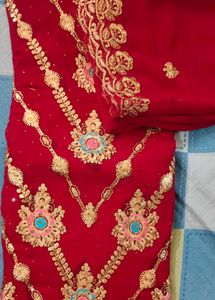 Elegant Red Embroidered Salwar Kameez Set