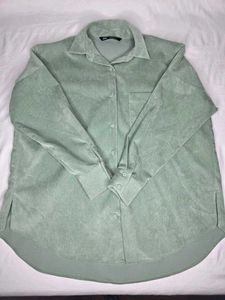 ZARA FINE-WALED CORDUROY OVERSIZED SHIRT