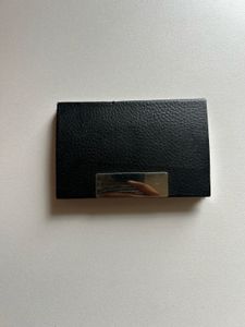 Sleek Black Business Card Holder