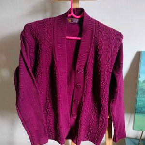 Vintage Purple Knit Cardigan