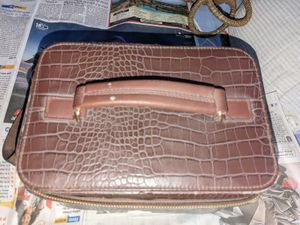 Stylish Croco Vanity Bag