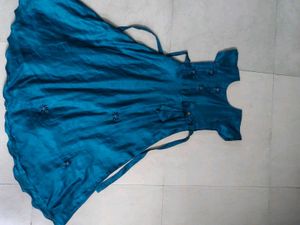 Elegant Teal Party Dress with Embellishments