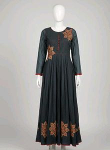 Elegant Grey Kurta with dupatta