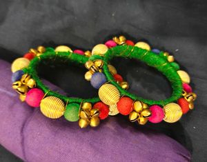 Colorful Bells Bangle Set 💖