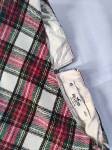 Plaid Wrap Mini Skirt