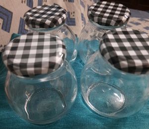 4pc Glass Jars 200ml Small Size