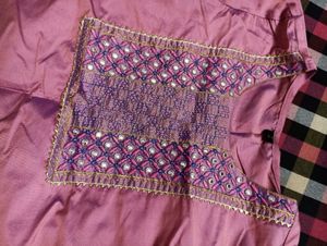 Beautiful Lavender Kurta Set with Dupatta