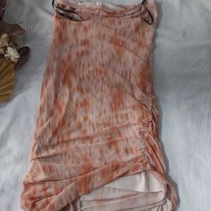 Chic Ruched Tie-Dye Maxi skirt