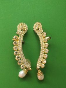 Elegant Crystal & Pearl Ear Climbers
