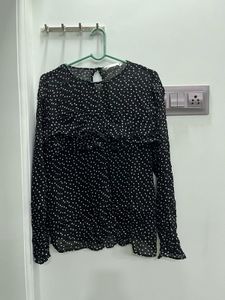 Chic Polka Dot Long Sleeve Blouse
