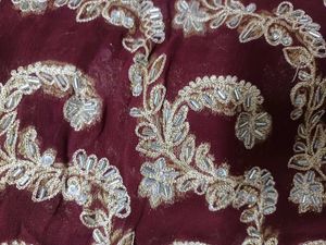 Beautiful bridal georgette  saree with Blouse