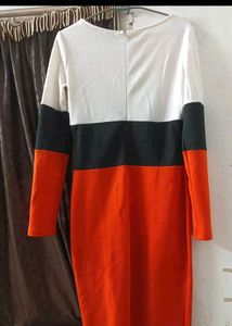 Color Block Long Sleeve Dress