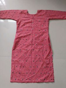 Like New Woman A Line Pink Kurti Offer