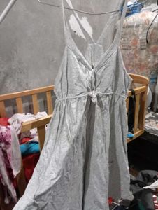 Comfortable Grey Spaghetti Strap Dress