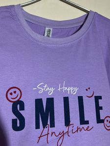 New Lavender Smile Graphic Tee