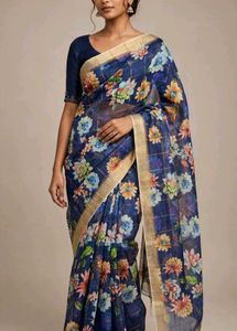 Beautiful Floral Print Saree