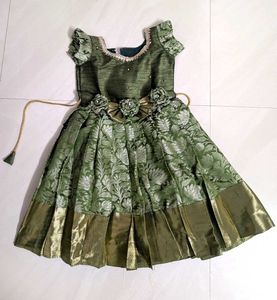 Beautiful Green Silk Frock
