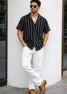 Men's Striped Short Sleeve Shirt