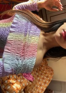 ‼️Rainbow Smocked Off-Shoulder Top‼️