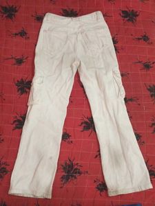 White Cargo Jeans