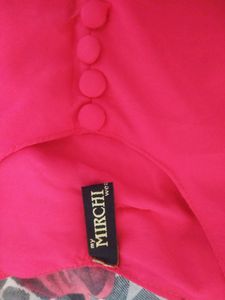 Mirchi Designer Frill Magenta Crop Top