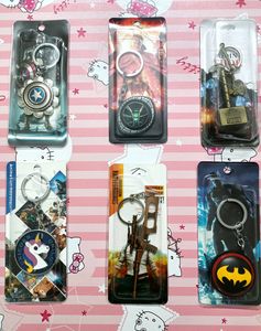Action Figures Keychains 6 Pcs