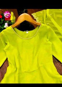 Stunning Neon Yellow Gown