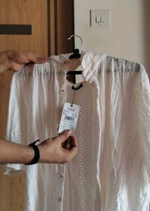 White Broderie Anglaise Shirt