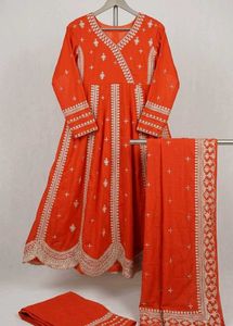 Vibrant Red anarkali 3 piece brand new outfit 🫀❤️