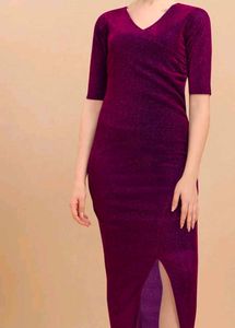 Sparkly V-Neck Bodycon Dress
