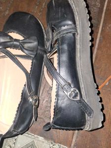 Cute Black Bow Ballerina Flats
