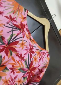 Pink Kurti Multi Floral Print For 42 Bust