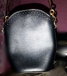Chic Black Clutch with Gold Chain Handle
