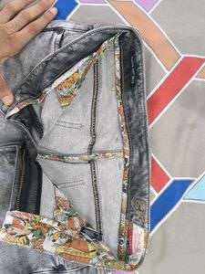 Original Ed Hardy Men's Grey Acid Wash Jeans
