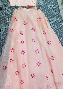 Indo Western Lehnga Double Choli Set