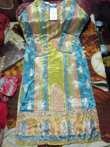 Vibrant Striped Salwar Kameez Set