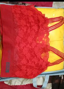 Red Lace Sports Bra
