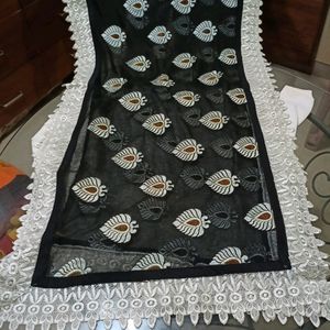 Black Dupatta Stole
