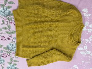 Cozy Mustard Yellow Knit Sweater