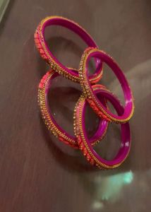Exquisite Embellished Bangles Set