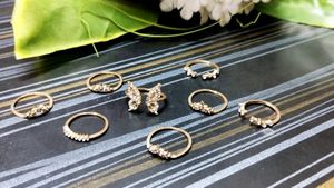 URBANIC Gold-Toned Rhinestone Ring