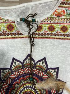 Boho Mandala Print Tunic Top