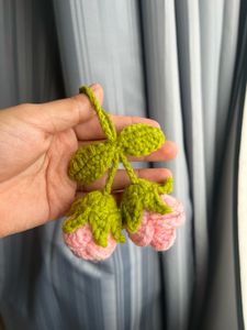 Blush Rose Crochet Charm 🌹