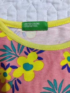 Pink Floral Print Short Sleeve Top