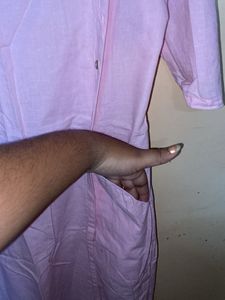 Pink Cotton Kurta