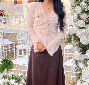 Elegant Pink Long Sleeve Top