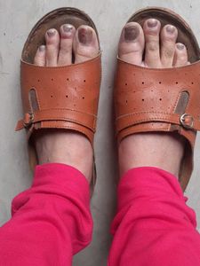 Vintage Leather Slippers Doctor Sole