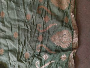 Elegant Green Silk duppta