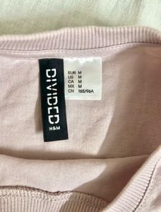 H&amp;M crop pastel pink Tshirt