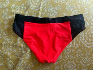 Bright Orange &amp; Black Bikini bottoms